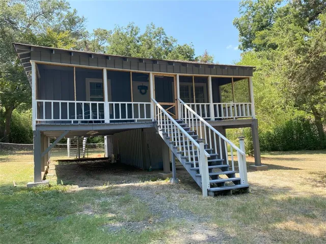 a view of a house with a balcony