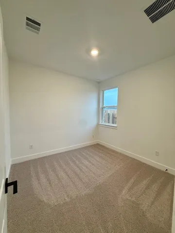 an empty room with a window