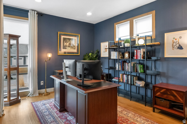 11617 South Wildrye Field Way Draper, UT 84020 - Photo 13 of 53 Office with solid white oak flooring and white oak window casings