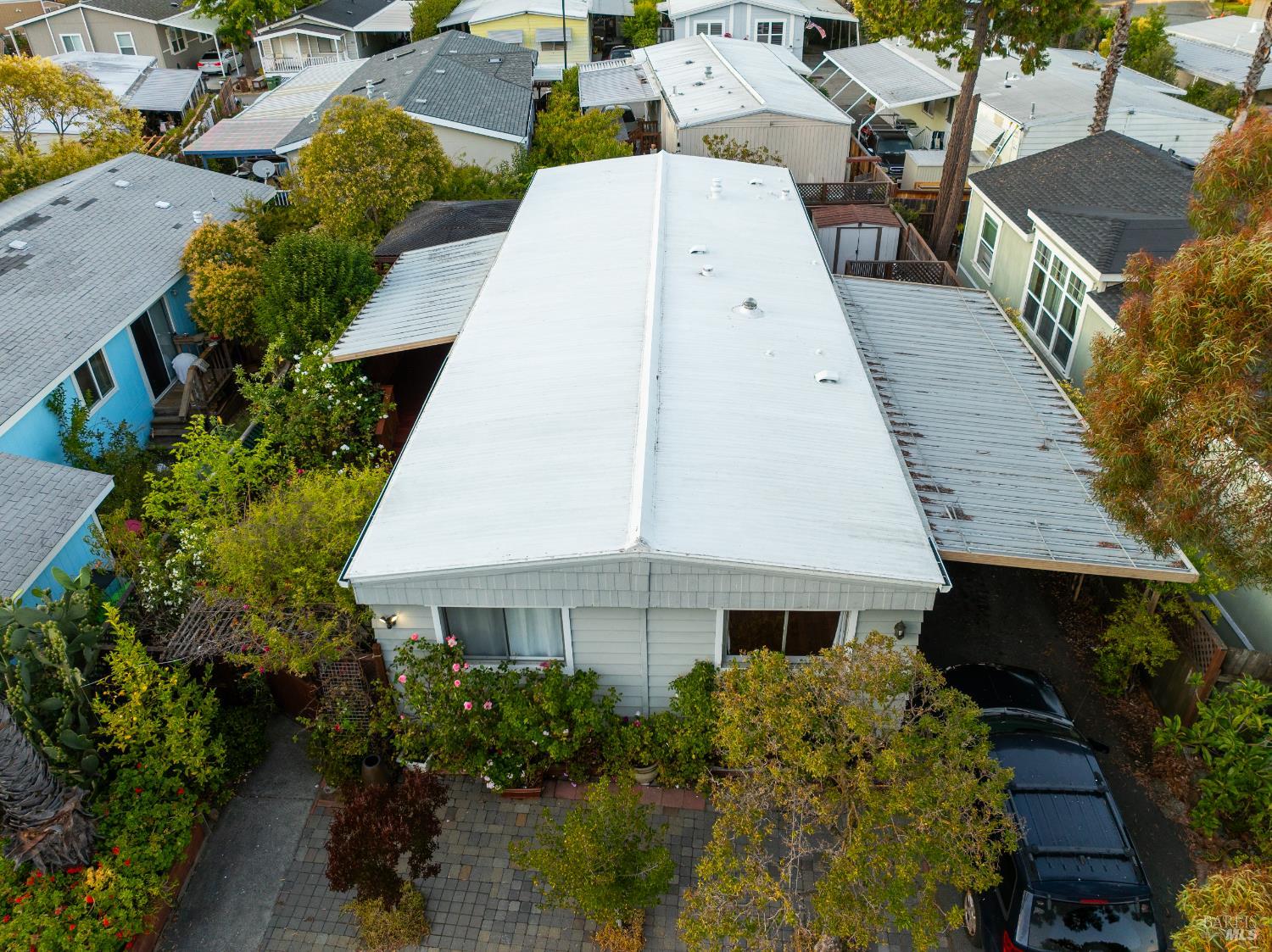 275 Carlsbad Court San Rafael, CA 94903 - Photo 31 of 32 an aerial view of a house with a yard and potted plants