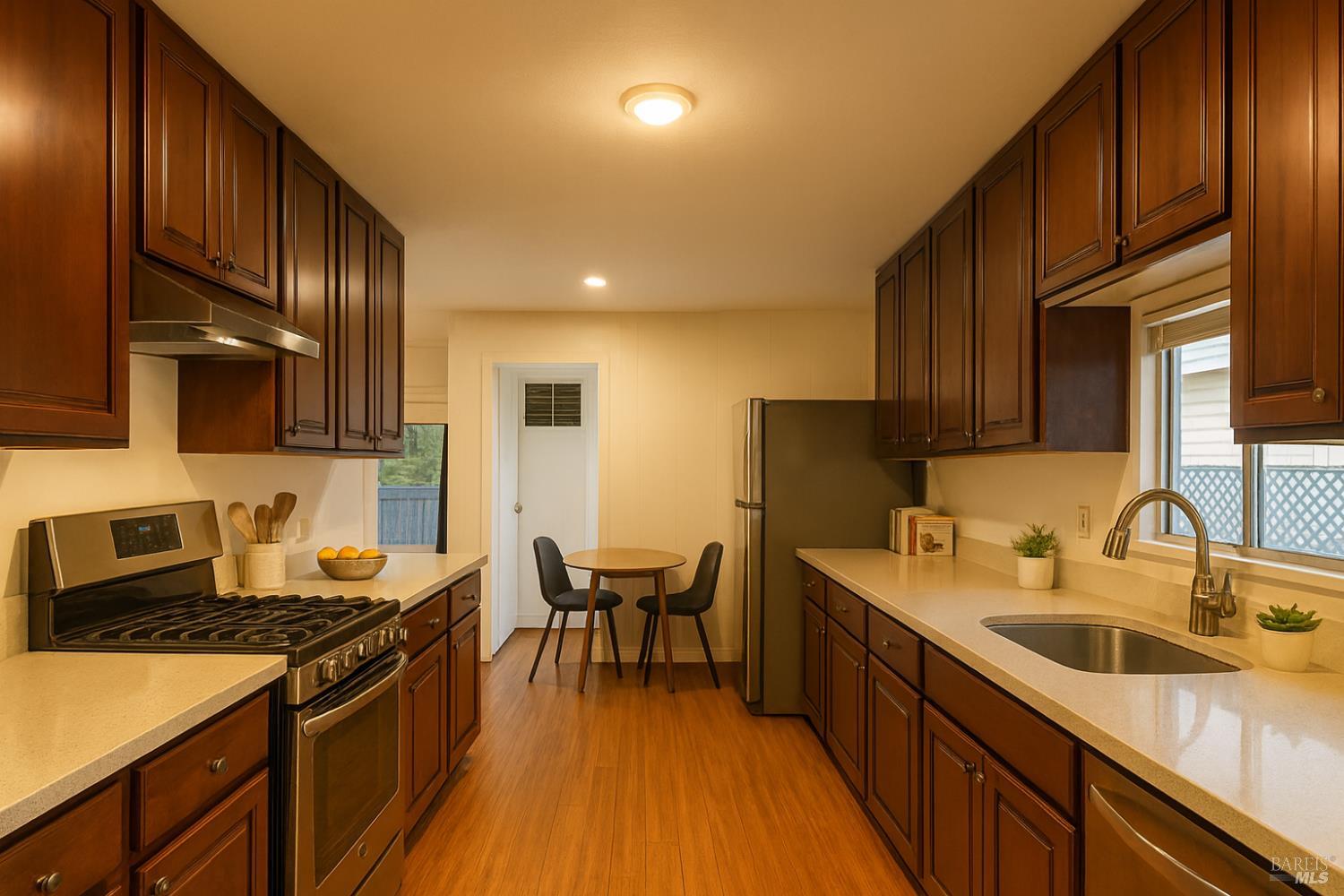 275 Carlsbad Court San Rafael, CA 94903 - Photo 10 of 32 a kitchen with stainless steel appliances granite countertop a sink stove and refrigerator