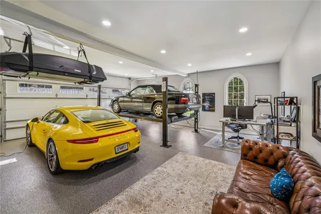 a outdoor dining space with furniture and outdoor view