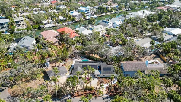 an aerial view of multiple house