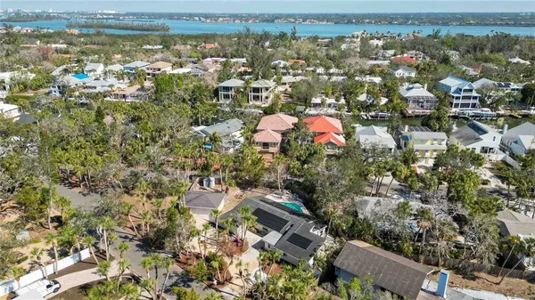 an aerial view of multiple house
