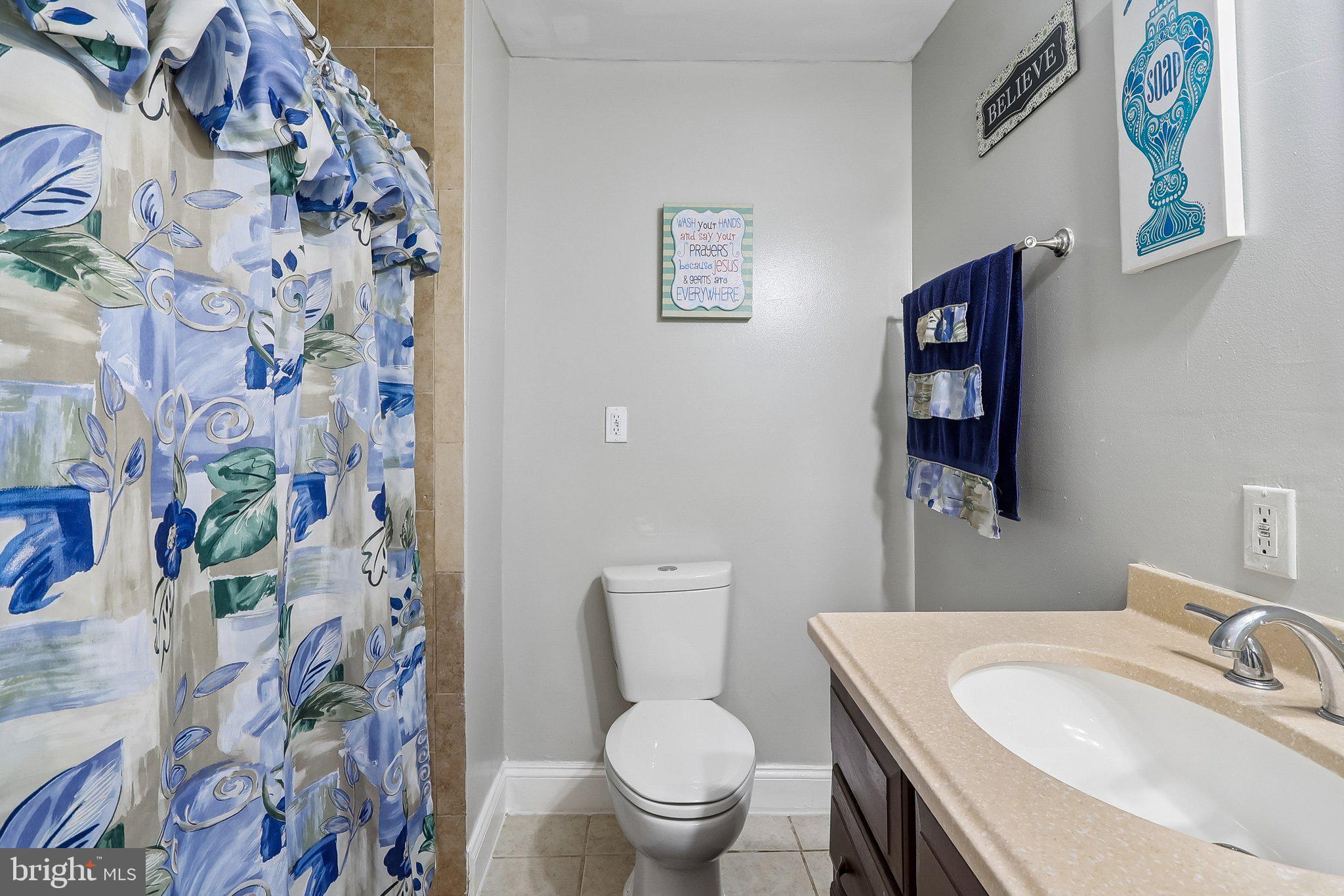 9003 Eldon Drive Clinton, MD 20735 - Photo 45 of 54 Charming bathroom with floral accents.