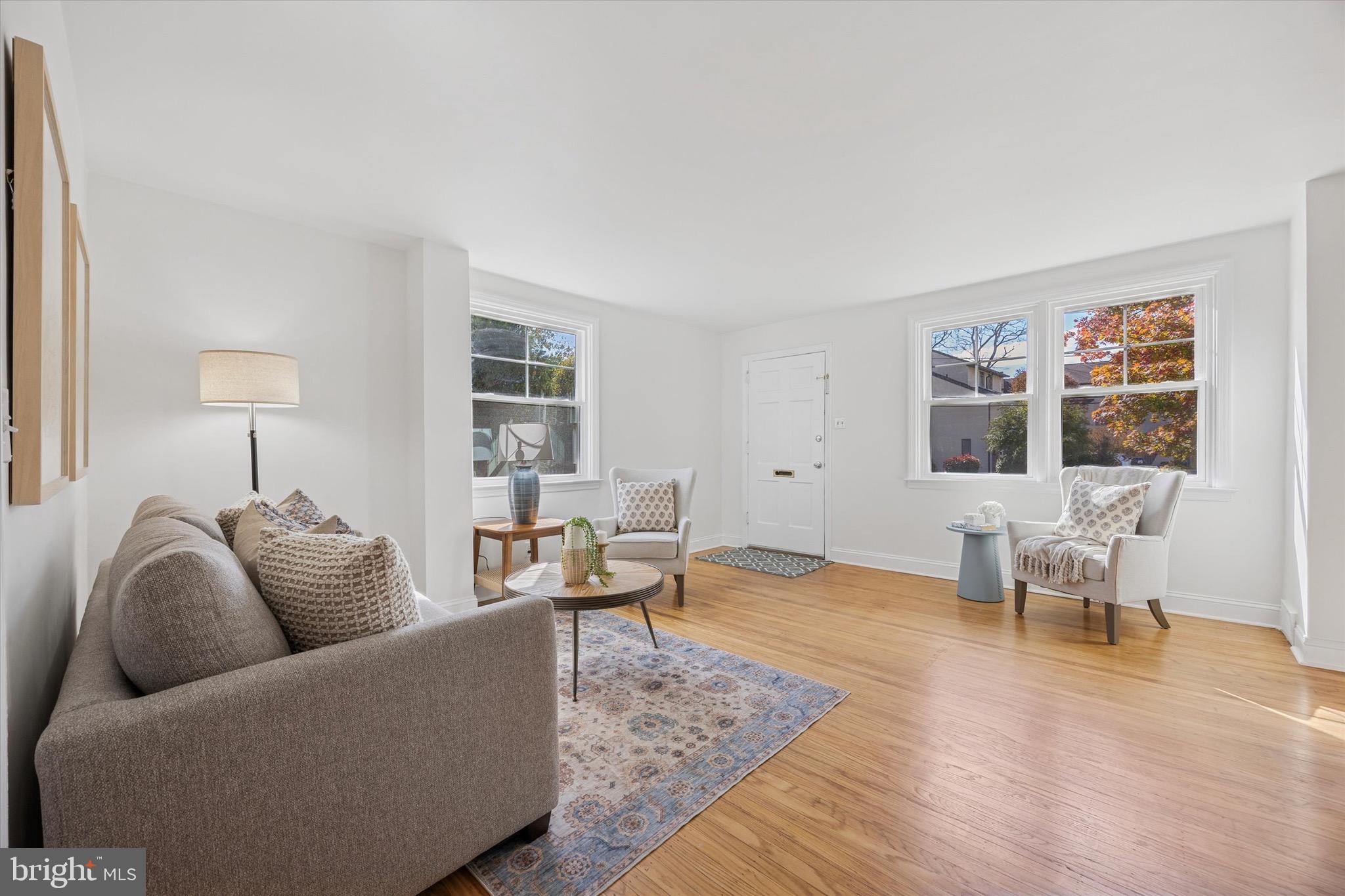 5 Llanfair Road Ardmore, PA 19003 - Photo 6 of 25 a living room with furniture and wooden floor