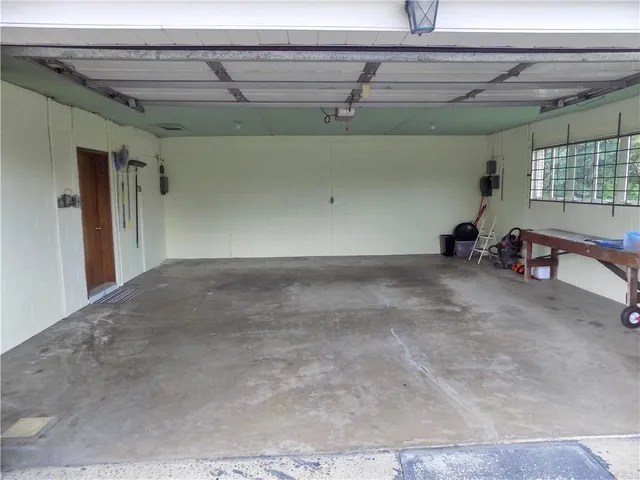 a view of a garage