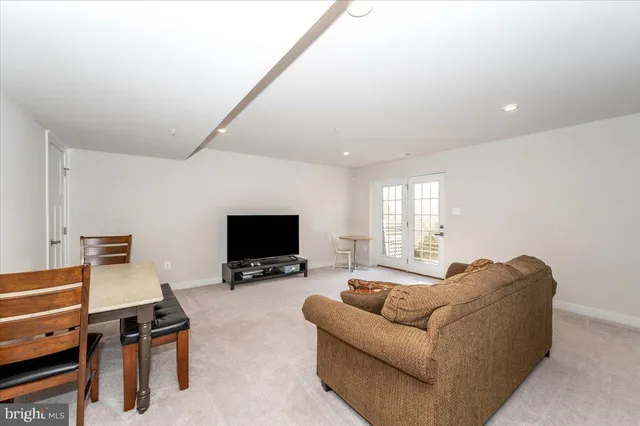 a view of a lake with a big yard