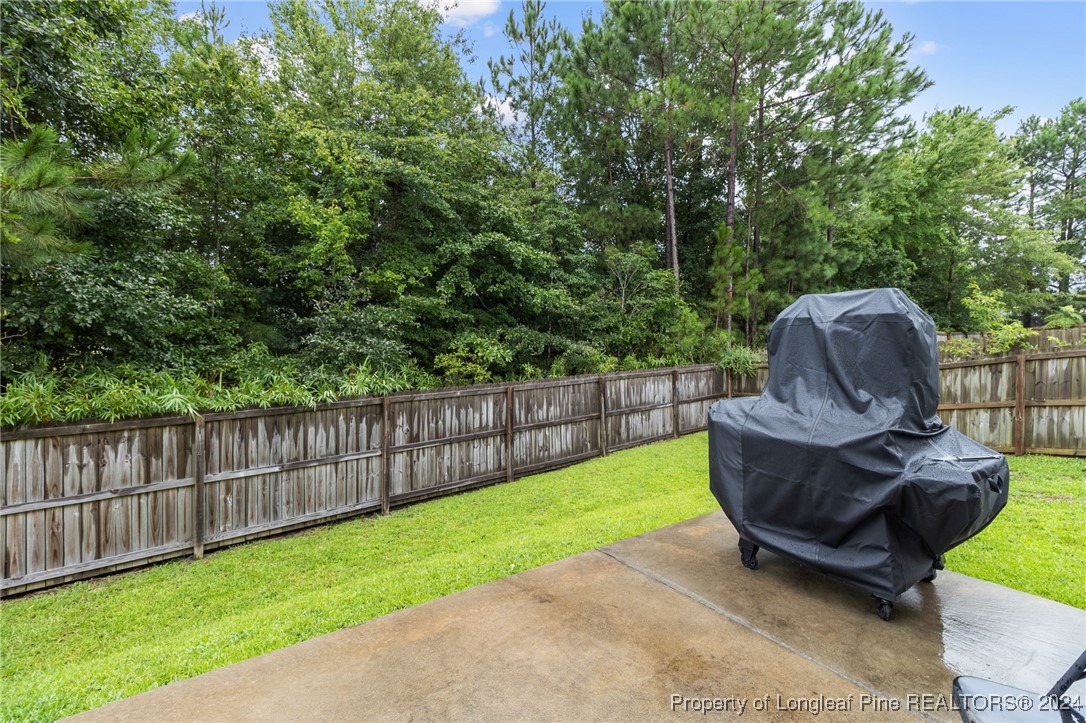 180 Pittfield Run Cameron, NC 28326 - Photo 31 of 33 a view of a backyard with wooden fence and trees