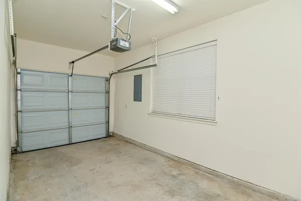 a view of a garage