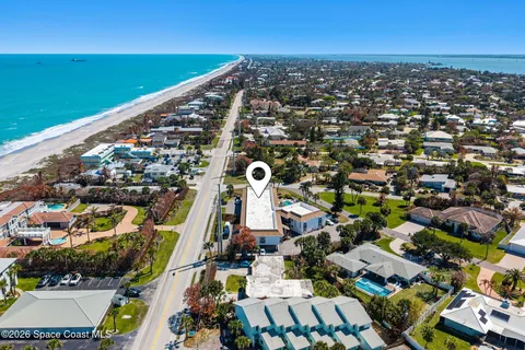 an aerial view of a city
