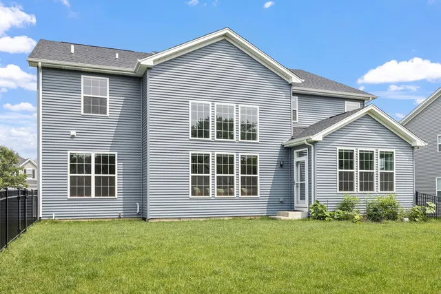 a view of a backyard of house