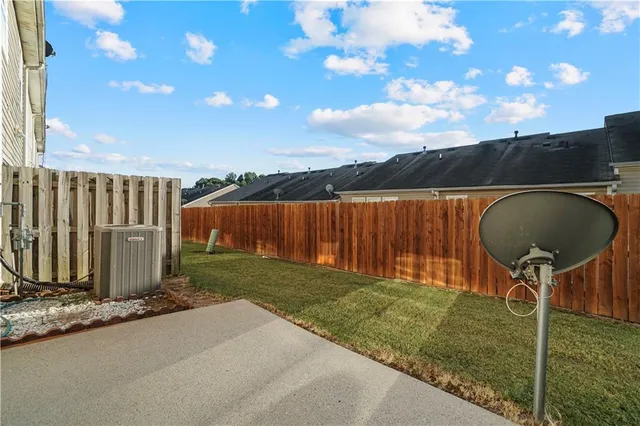 a garden view with sitting space