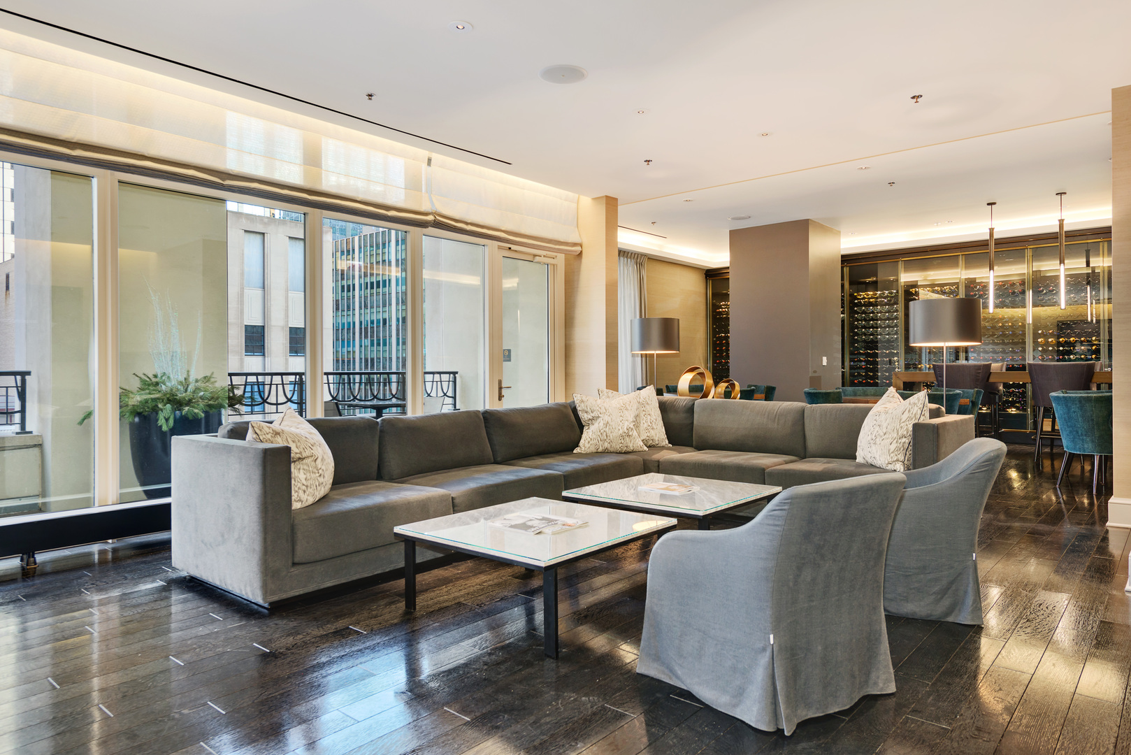 118 East Erie Street, Unit 31G Chicago, IL 60611 - Photo 52 of 54 a living room with furniture and a large window