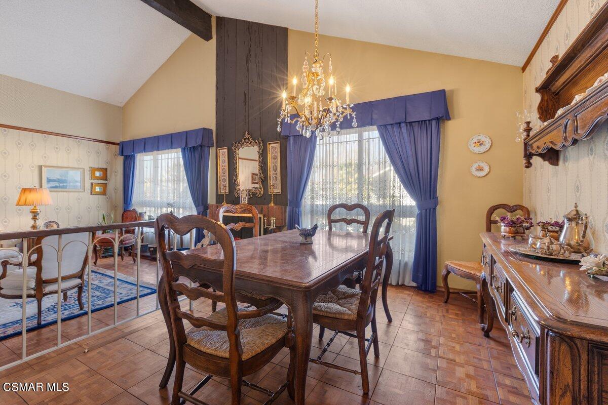 2268 Pinecrest Street Simi Valley, CA 93065 - Photo 6 of 28 a view of a dining room with furniture and chandelier
