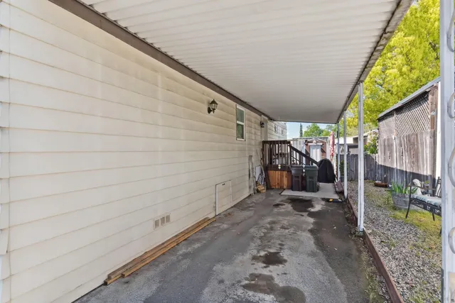 a backyard of a house