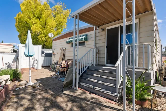 a view of outdoor space with seating area