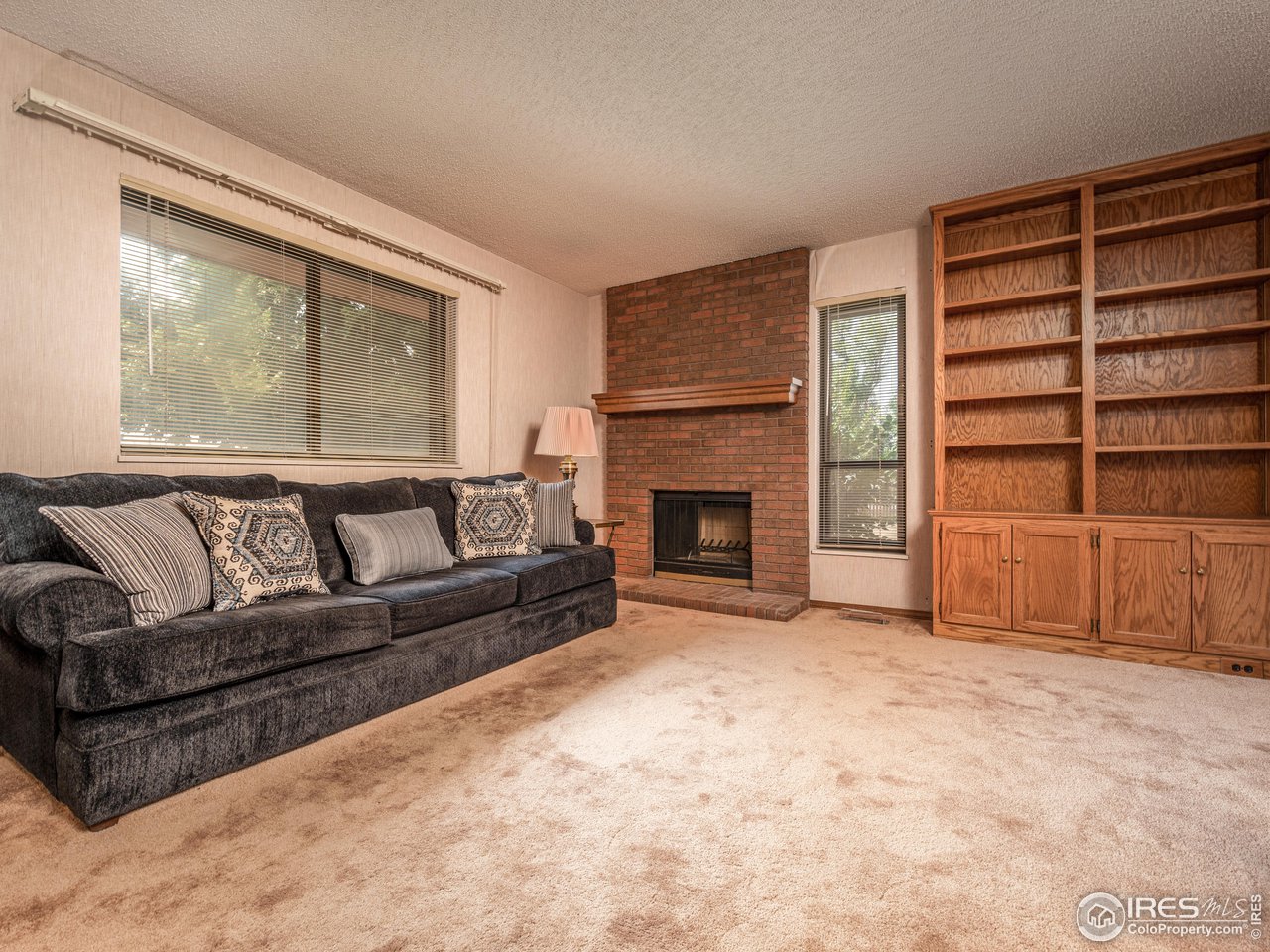 314 Eagle Court Longmont, CO 80504 - Photo 12 of 40 a living room with furniture and a fireplace