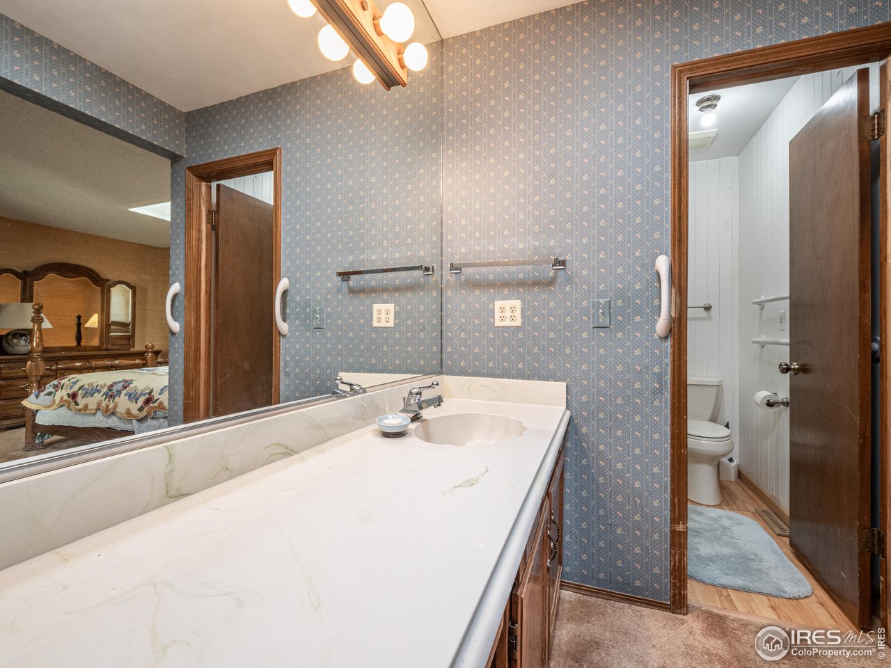 314 Eagle Court Longmont, CO 80504 - Photo 27 of 40 a bathroom with a sink a toilet and shower