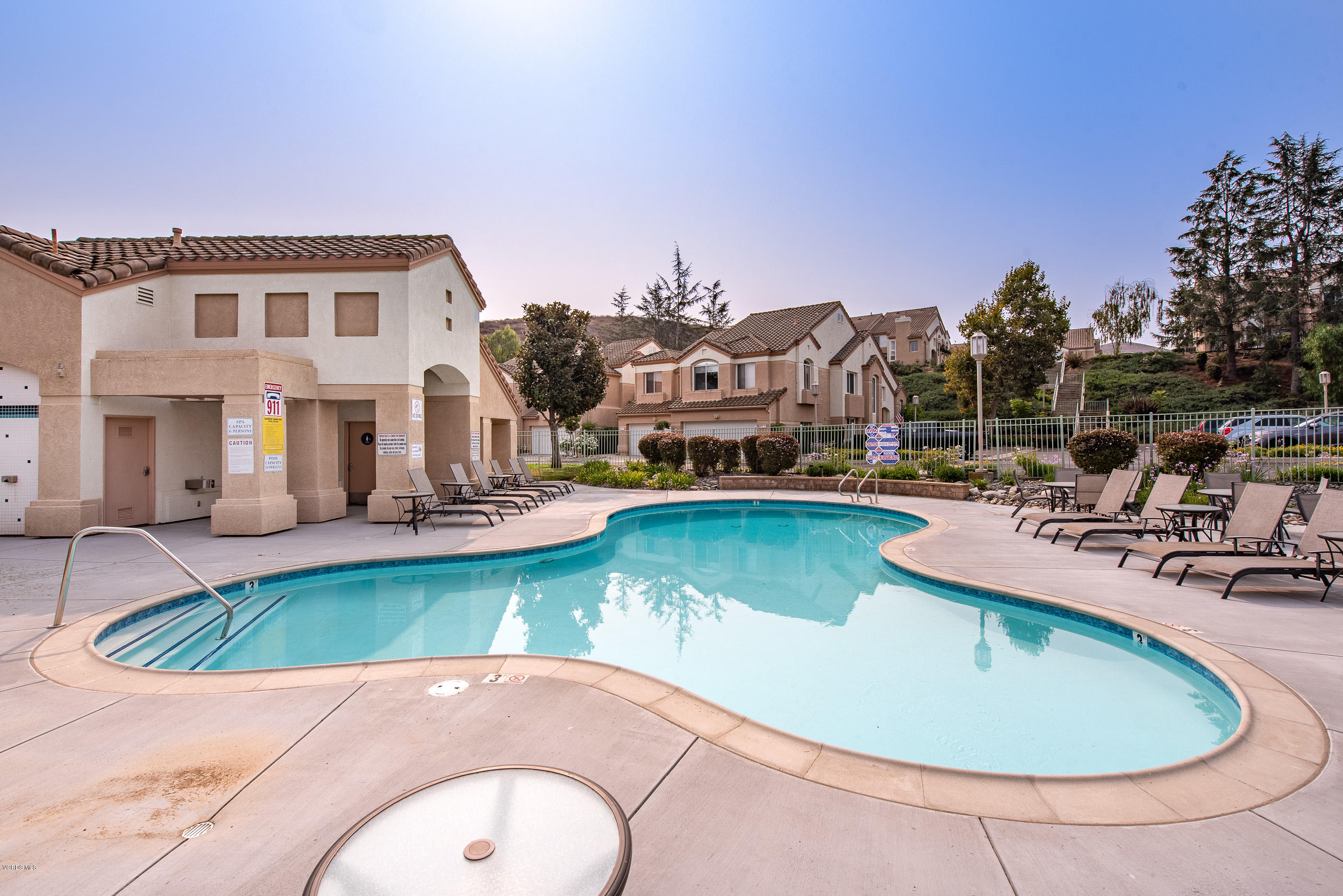308 Hedge Row Lane, Unit B Simi Valley, CA 93065 - Photo 27 of 27 a view of a swimming pool with outdoor seating