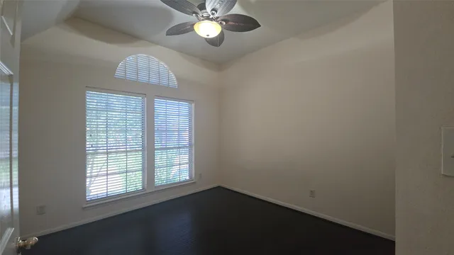 an empty room with a window