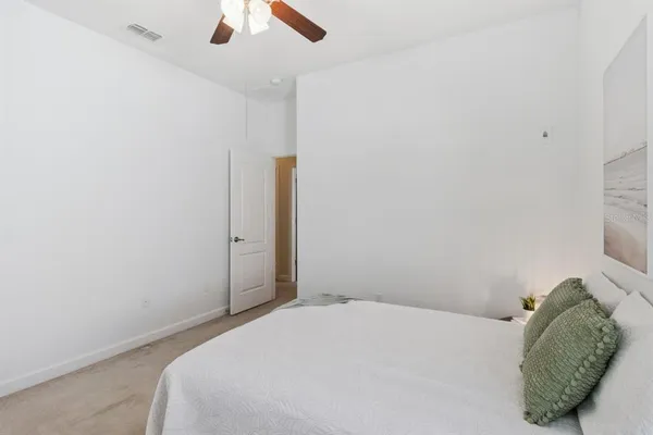 a view of a bathroom from the hallway