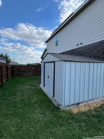 a backyard of a house