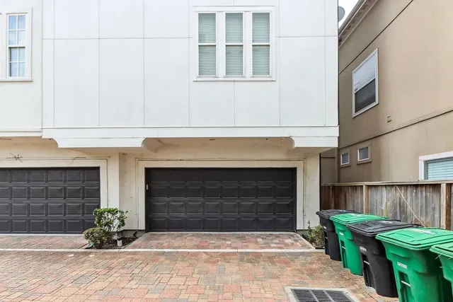 a view of a patio near a yard
