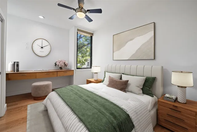 a view of a hallway with washer and dryer