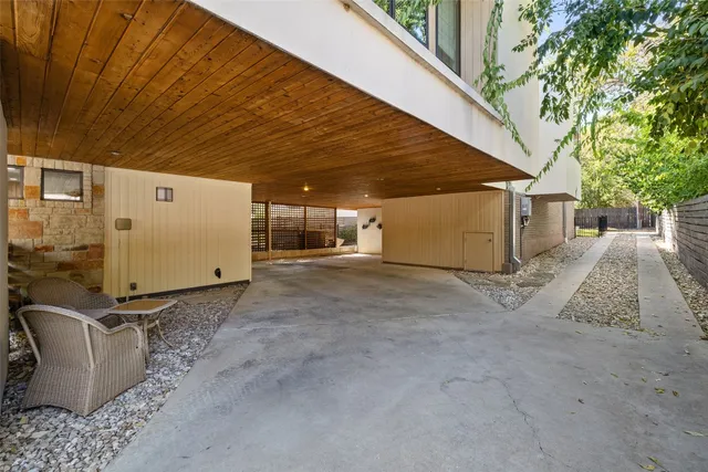 a view of a house with a street