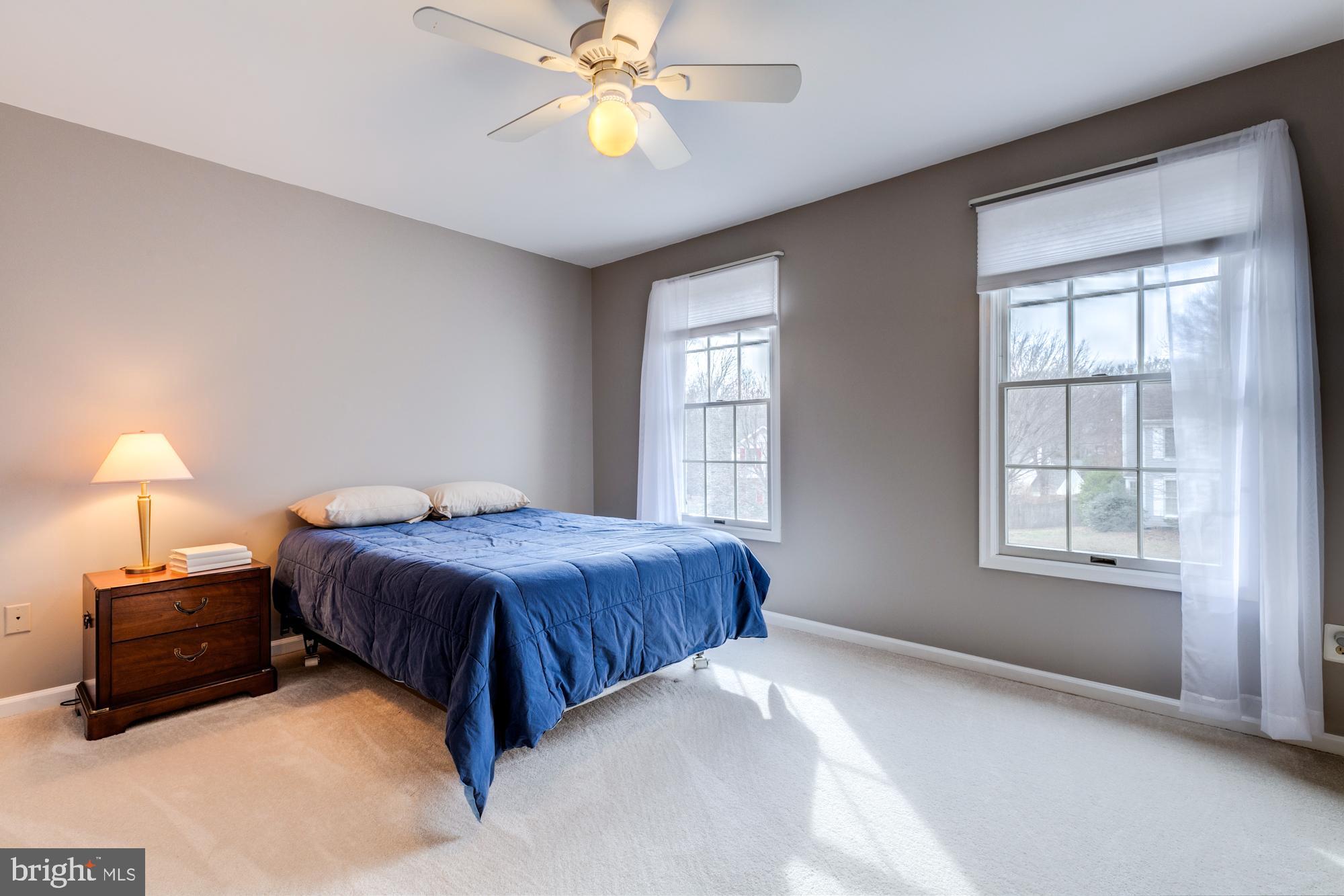 12553 Rock Ridge Road Herndon, VA 20170 - Photo 28 of 42 Bedroom #3 with ceiling fan and large windows
