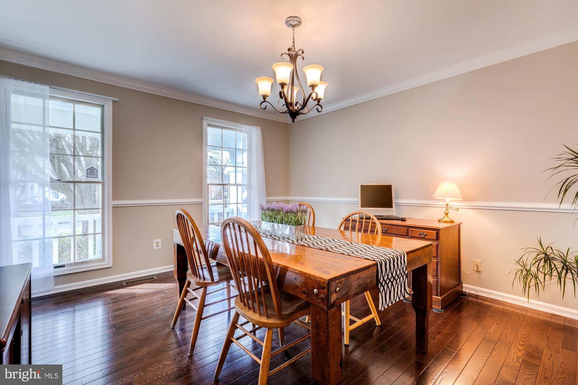 12553 Rock Ridge Road Herndon, VA 20170 - Photo 9 of 42 Dining room with new designer light fixture