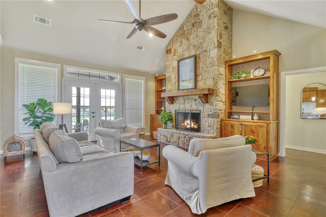 9652 Locke Road Bryan, TX 77808 - Photo 8 of 50 BEAUTIFUL STONE WOODVBURNING FIREPLACE