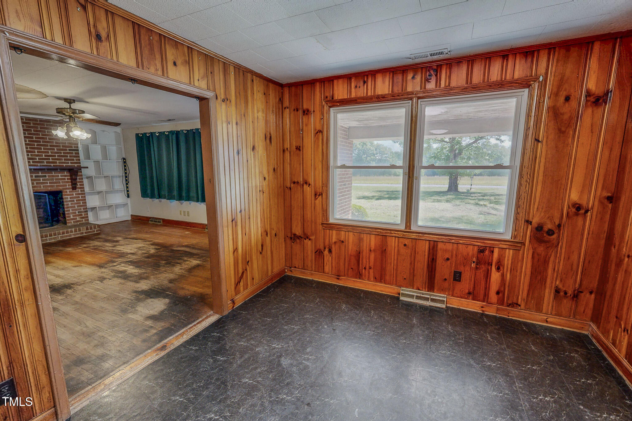 623 Chambers Road Rougemont, NC 27572 - Photo 25 of 44 a view of an empty room with a fireplace