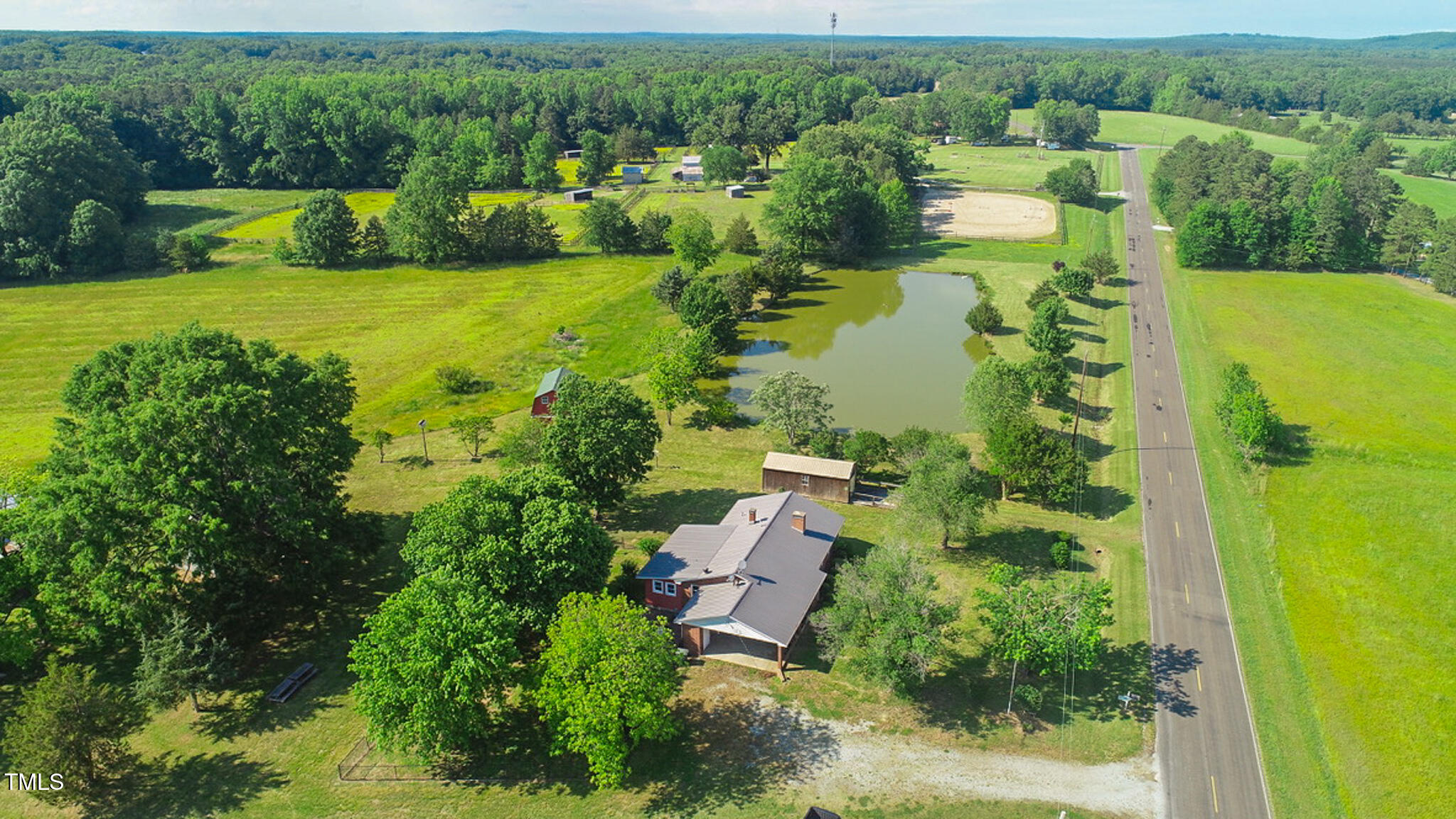 623 Chambers Road Rougemont, NC 27572 - Photo 5 of 44 an aerial view of a houses with a yard