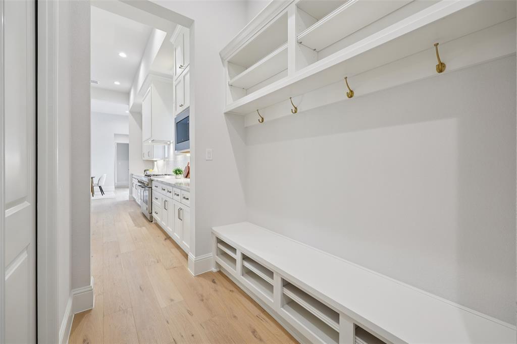 3845 Van Ness Lane Dallas, TX 75220 - Photo 18 of 33 Mudroom featuring light wood finished floors and recessed lighting