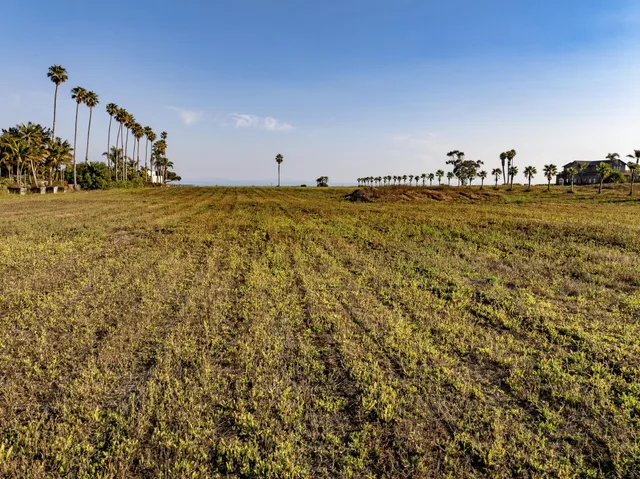 a view of a city with an ocean view