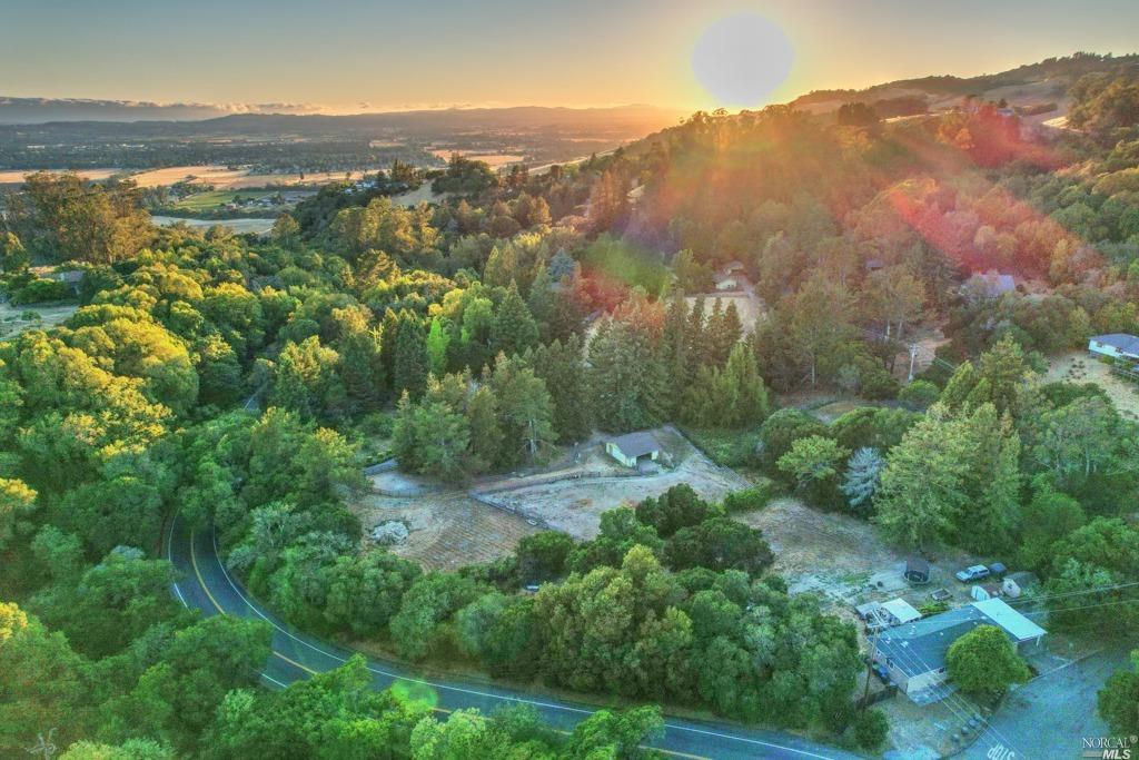 2267 Crane Canyon Road Santa Rosa, CA 95404 - Photo 1 of 1 an aerial view of mountains residential house and green space