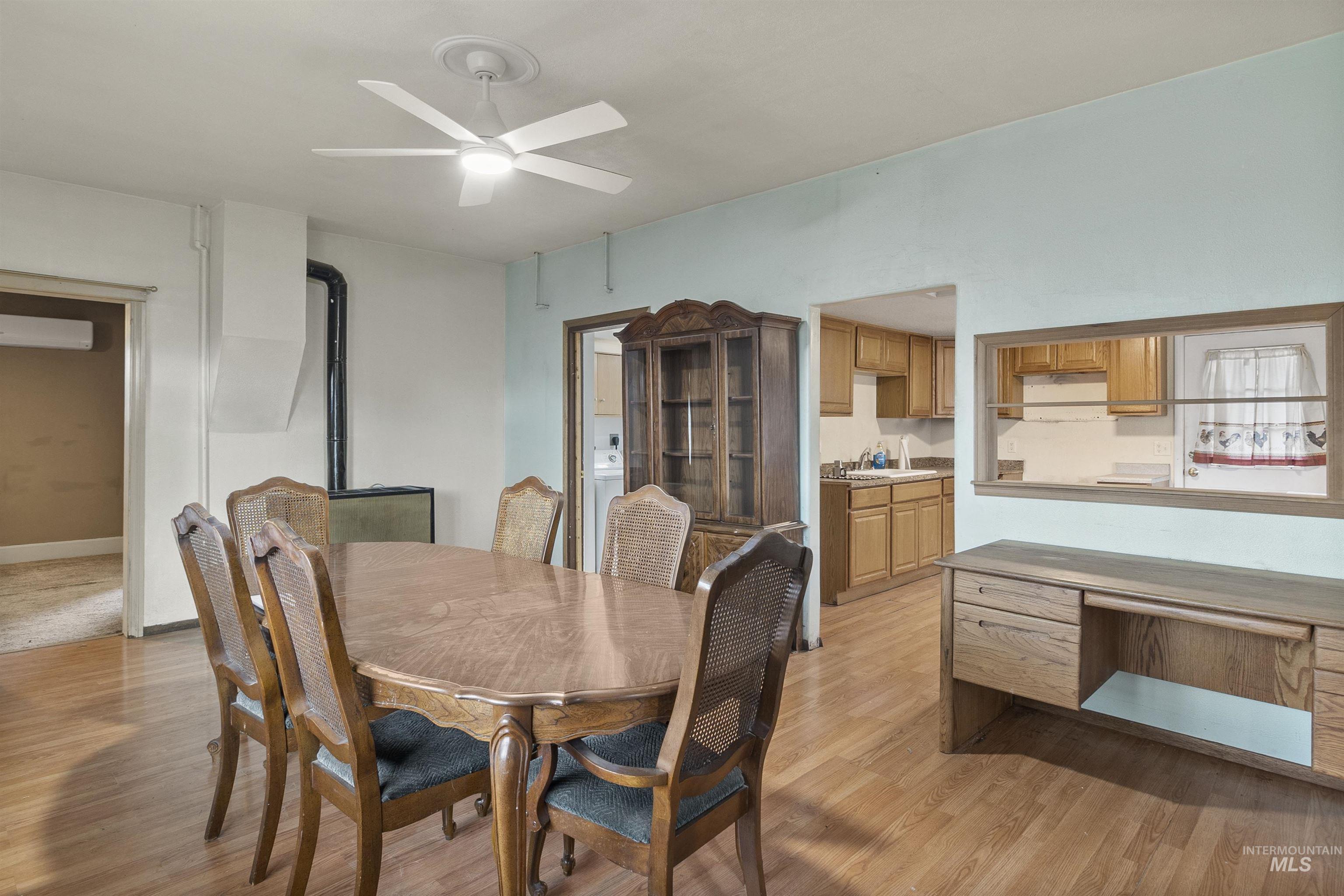 721 9th Street Clarkston, WA 99403 - Photo 12 of 39 Dining room featuring light wood-style flooring and ceiling fan