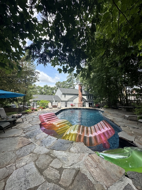 249 Concord Road Longmeadow, MA 01106 - Photo 38 of 41 a view of swimming pool with lawn chairs and plants