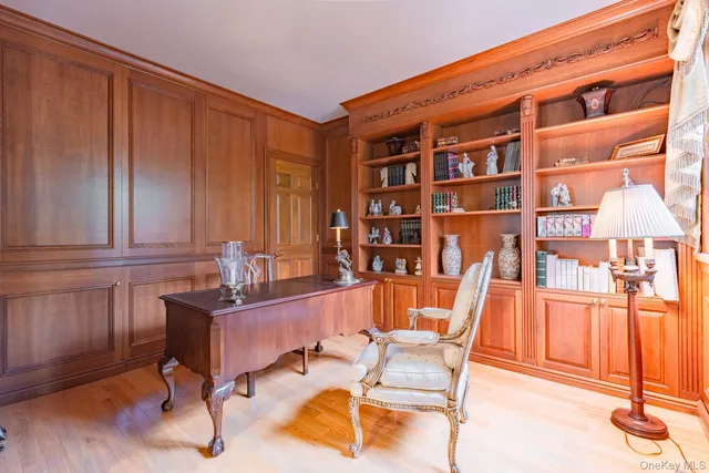 a view of a chairs in a room