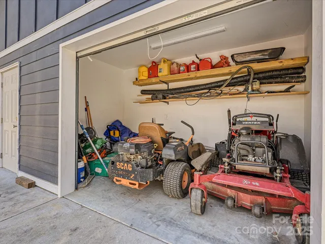 a storage room with toys