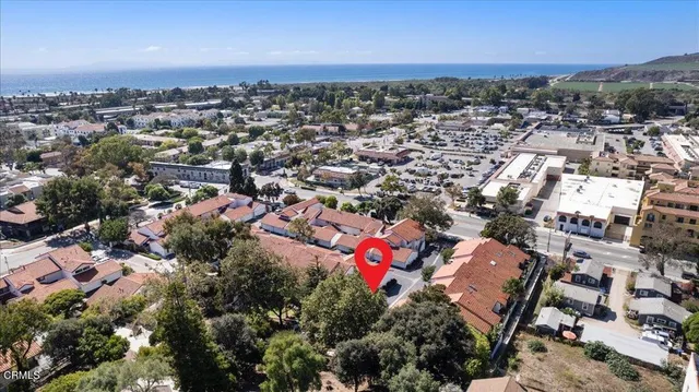 an aerial view of a city