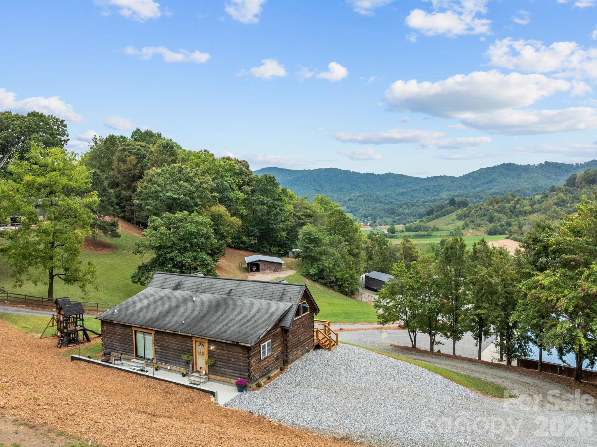 263 Morgan Branch Road, Unit 1 Leicester, NC 28748 - Photo 31 of 31 a aerial view of a garden with mountain view