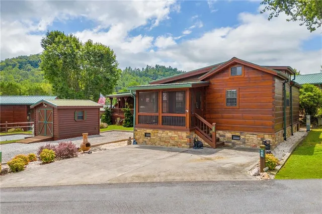 a view of a potted plant in front of a house