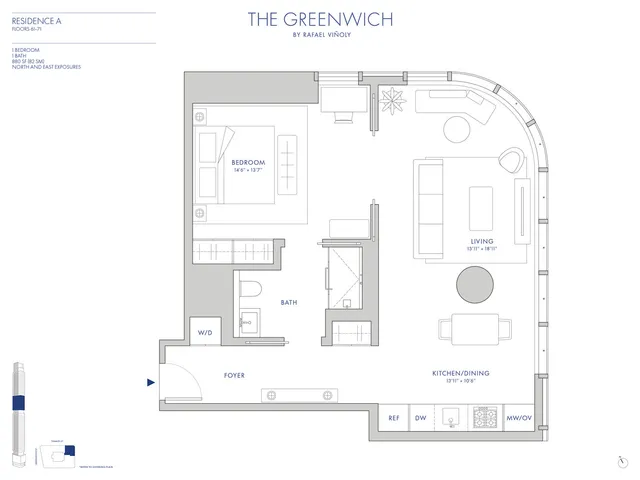 $1,940,000 | 125 Greenwich Street, Unit 71A | Financial District