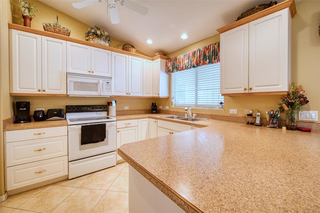 541 Falkland Road Venice, FL 34293 - Photo 6 of 22 a kitchen with granite countertop a stove sink and cabinets