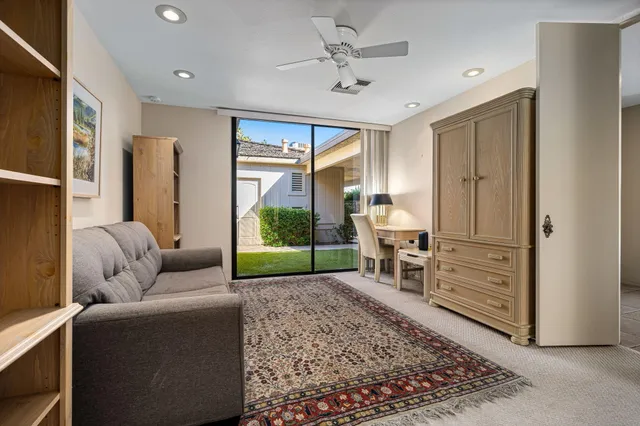 a view of a city with mountains in the background