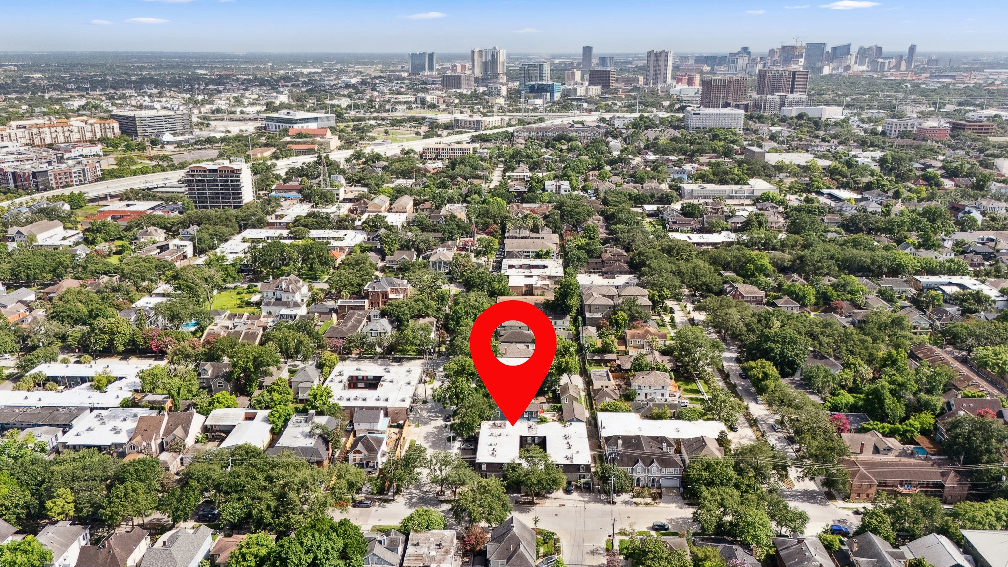 3402 Garrott Street, Unit 15 Houston, TX 77006 - Photo 15 of 17 an aerial view of a city
