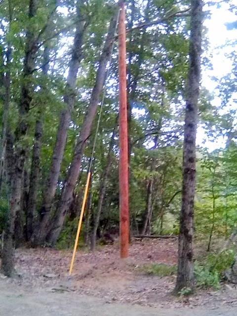 880 China Road Winslow, ME 04901 - Photo 3 of 11 Pole set for electricity, summer of 2017
